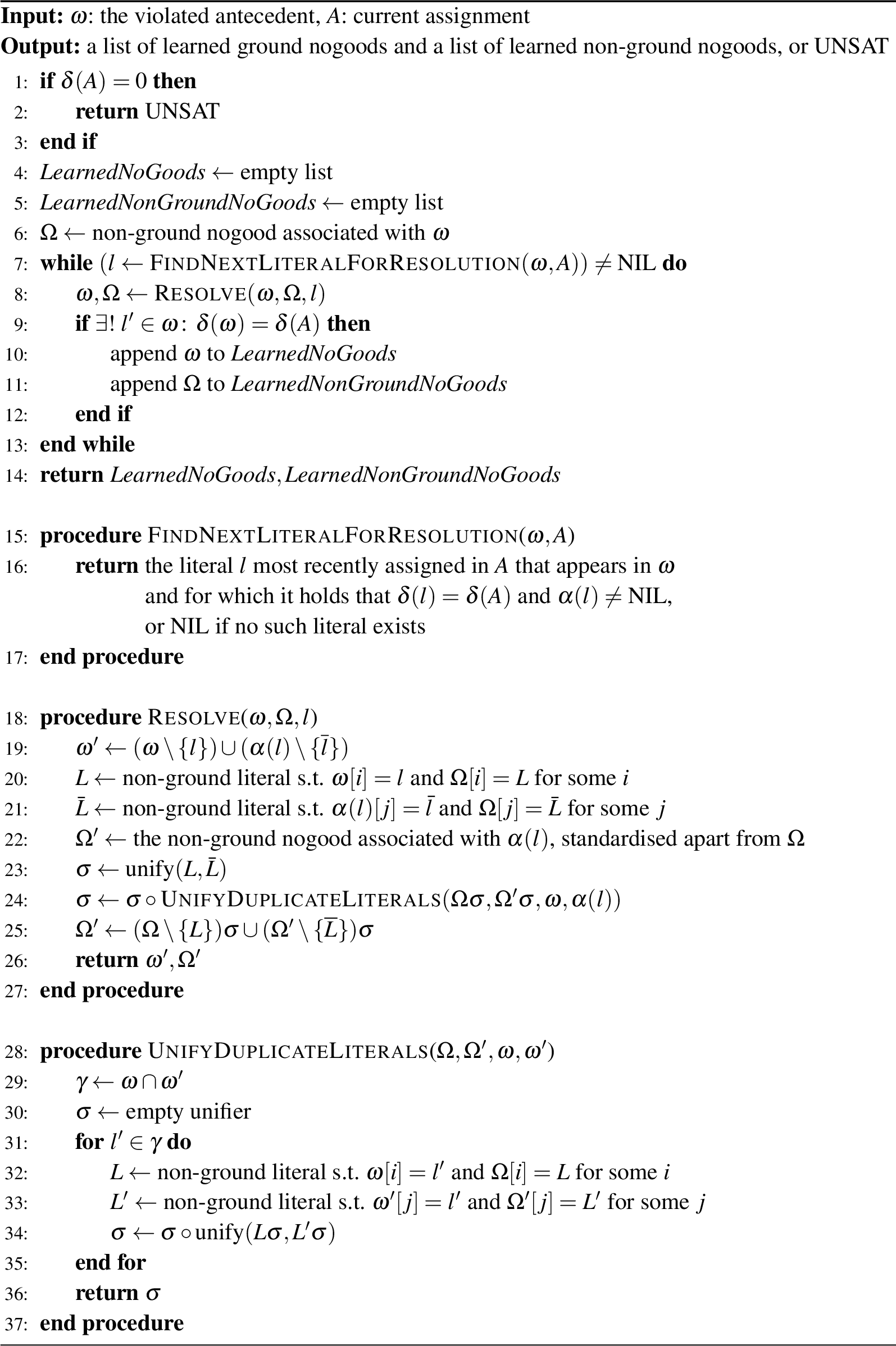 Figure 1: CDNL and conflict generalisation