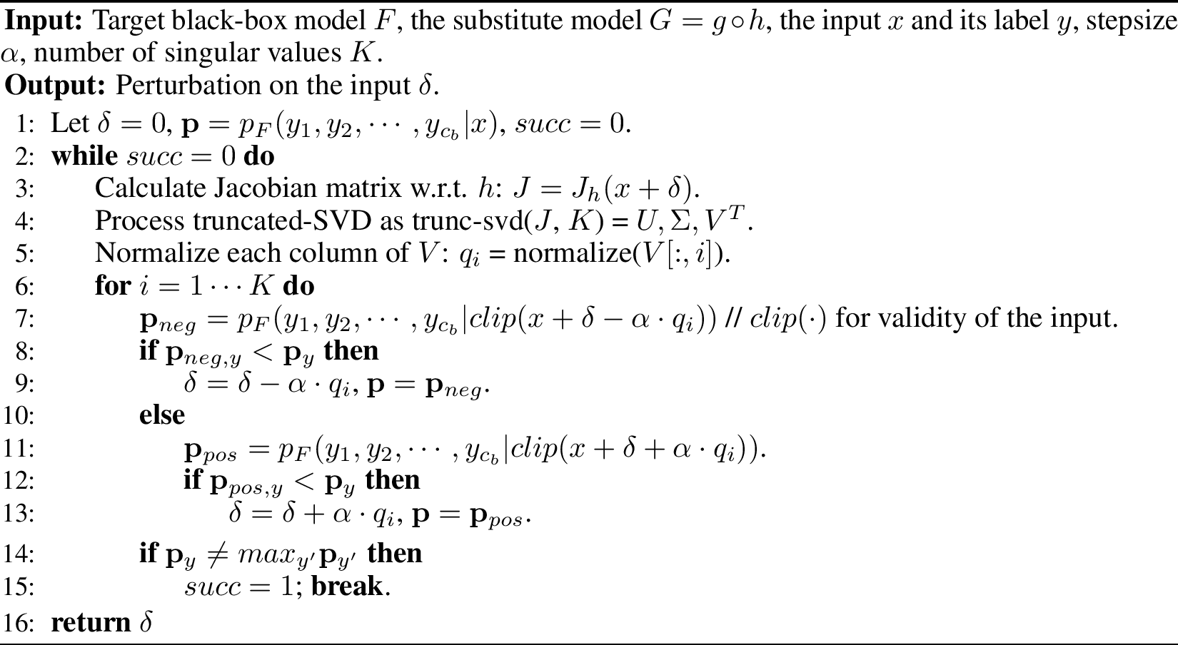 Figure 1: The EigenBA Algorithm for untargeted attack