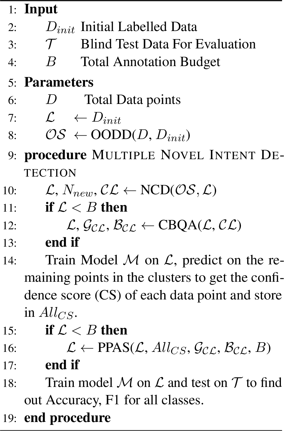 Figure 1: Multiple Novel Intent Detection (MNID)