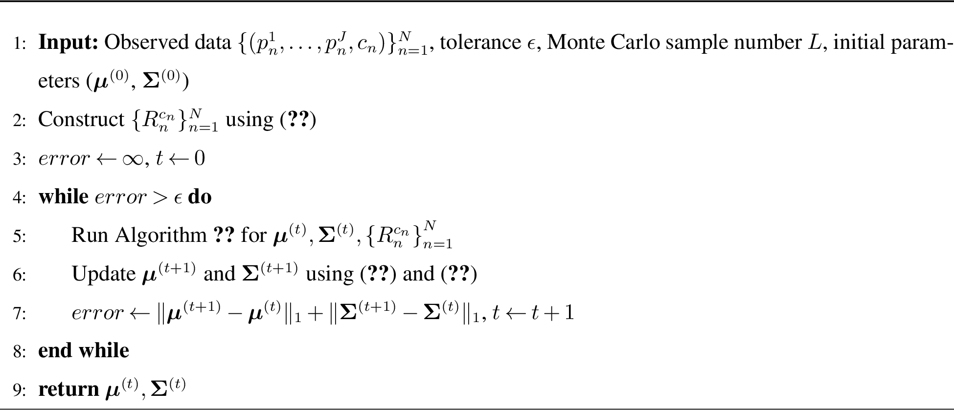 Figure 2: The EM algorithm