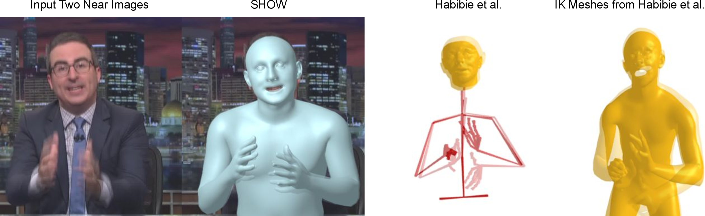 Figure 8: Holistic body reconstruction compared to Habibie et al.