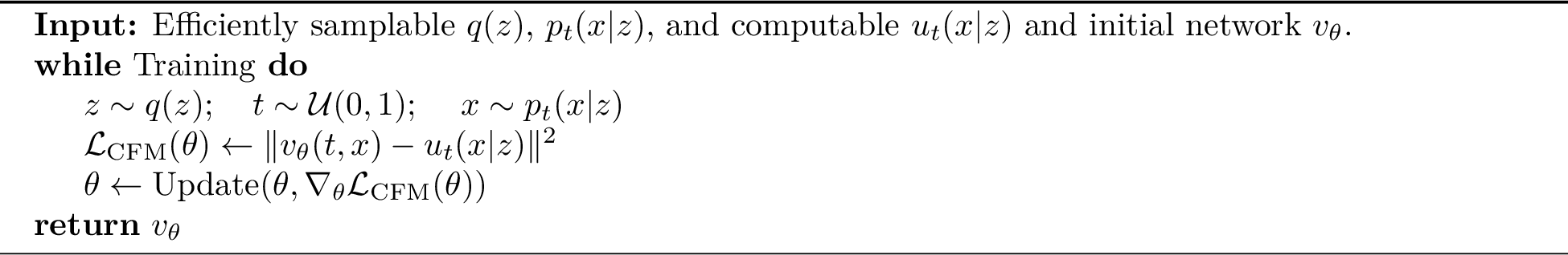 Figure 2: Conditional Flow Matching