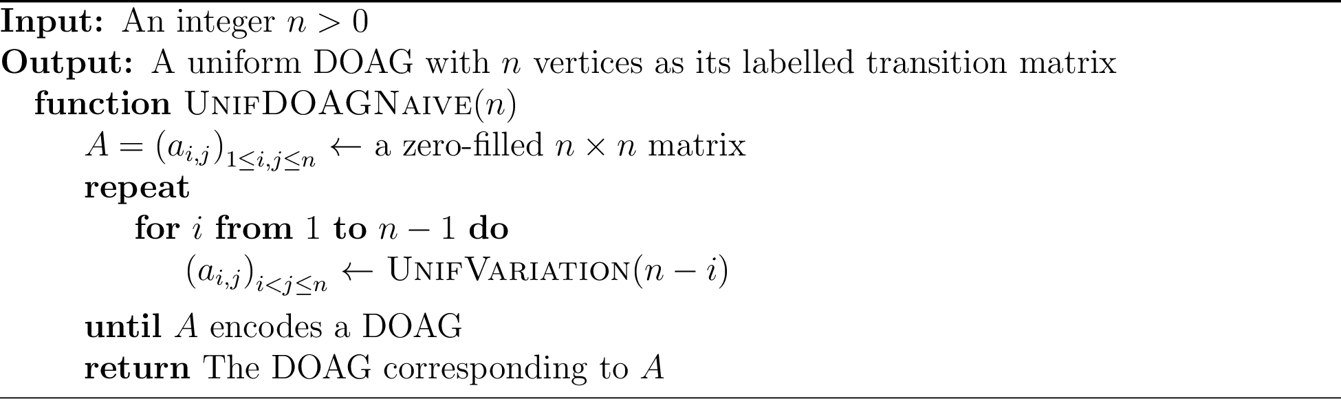 Figure 18: A simple but sub-optimal uniform random sampler of DOAGs