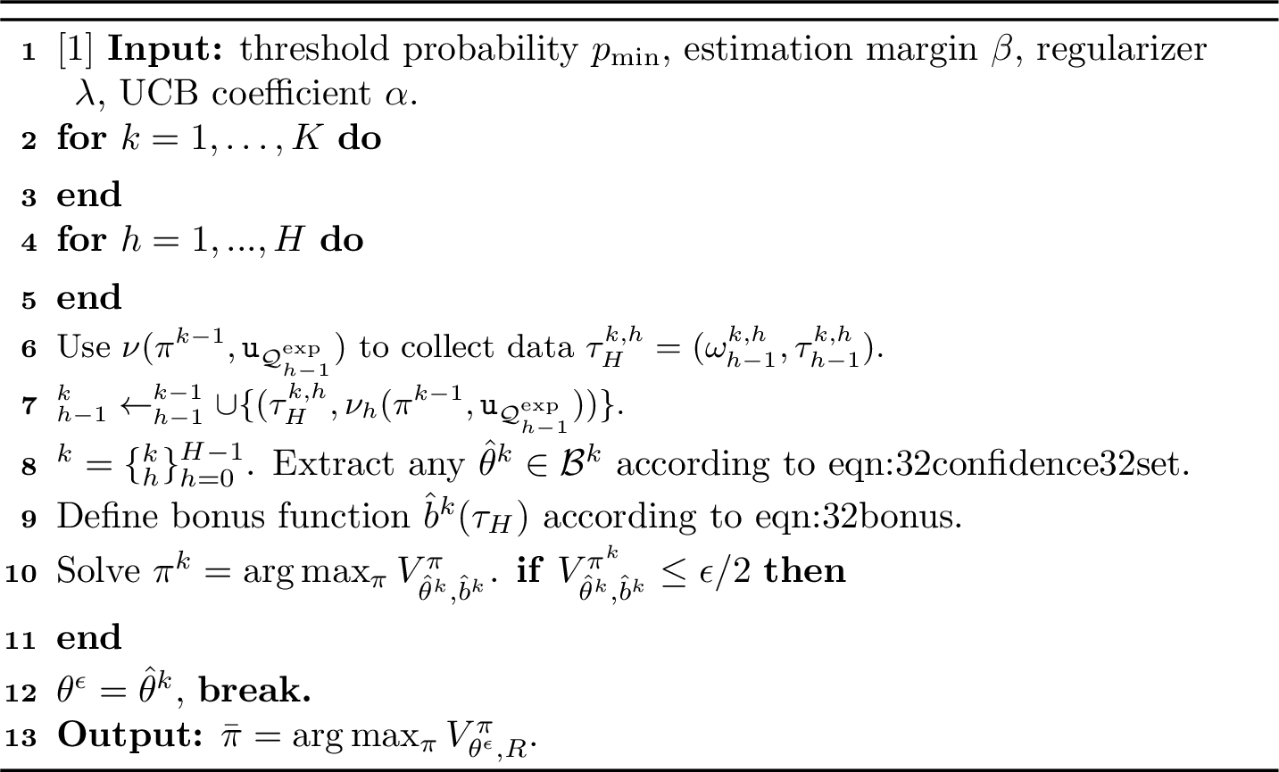 Figure 1: Learning Predictive State Representation with Upper Confidence Bound (PSR-UCB)