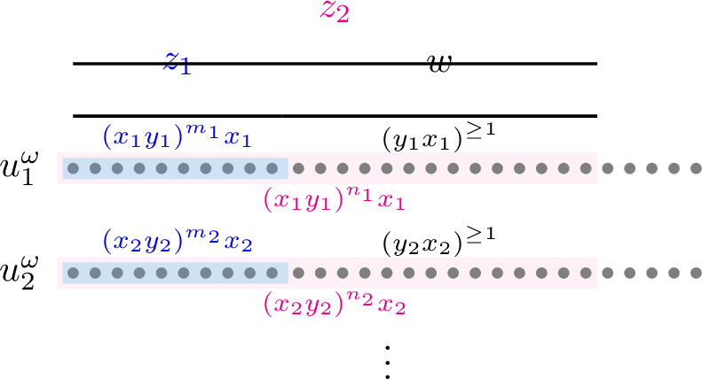Figure 2: When there are at least two common inner witnesses z_1, z_2.