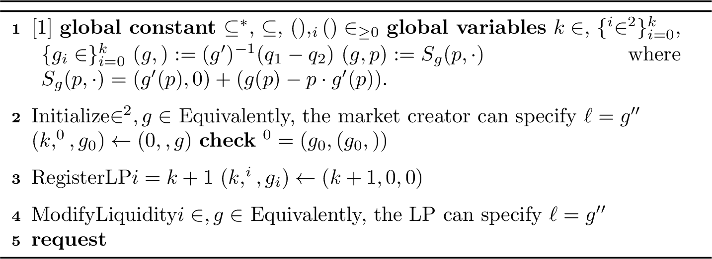 Figure 4: General two-asset protocol via liquidity functions