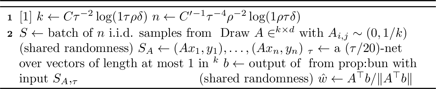 Figure 3: Replicable Large-Margin Halfspaces