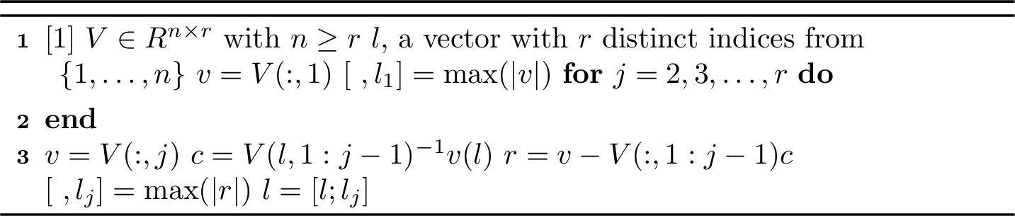 Figure 2: DEIM index selection (adapted from [42])
