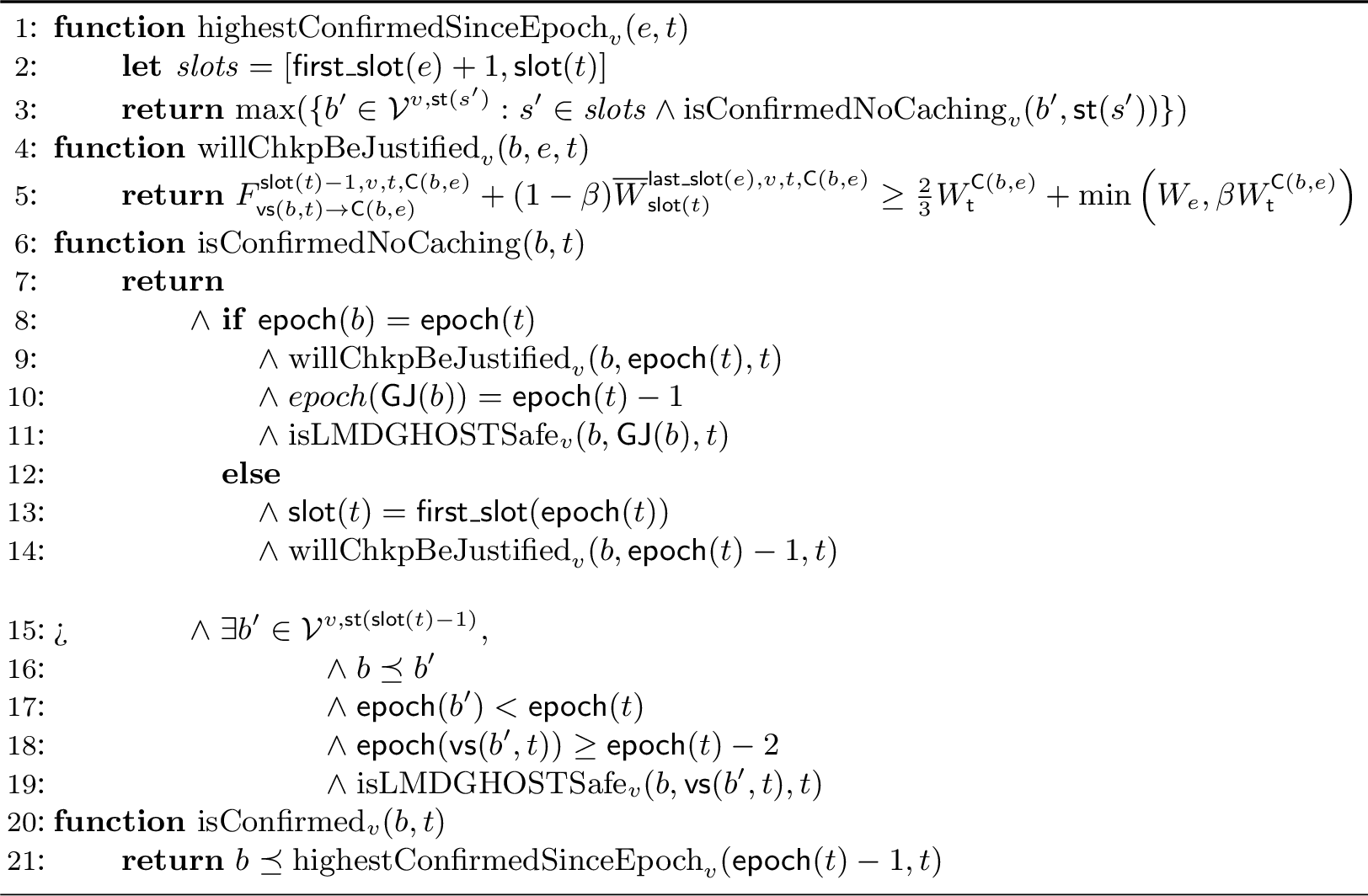 Figure 5: Confirmation Rule for LMD-GHOST-HFC