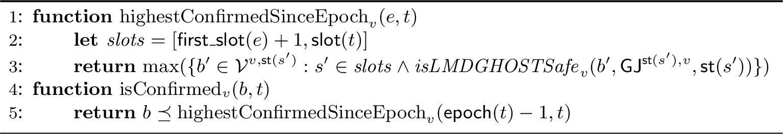 Figure 4: Confirmation Rule for LMD-GHOST
