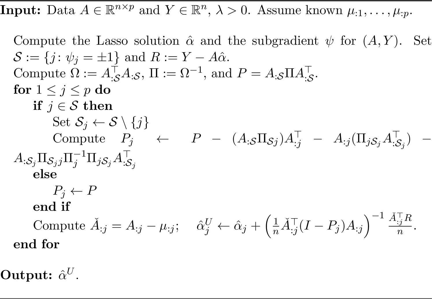 Figure 9: Computation of \hat{\alpha}^U