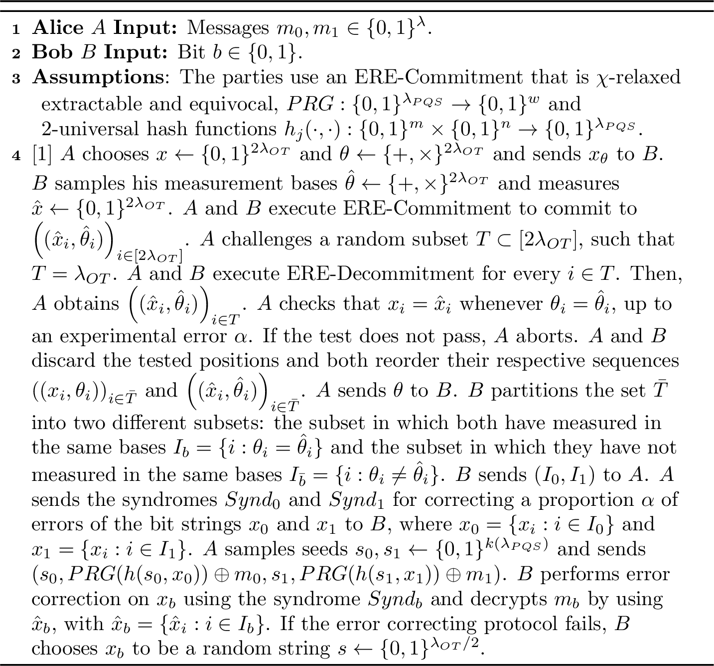Figure 5: Oblivious transfer protocol