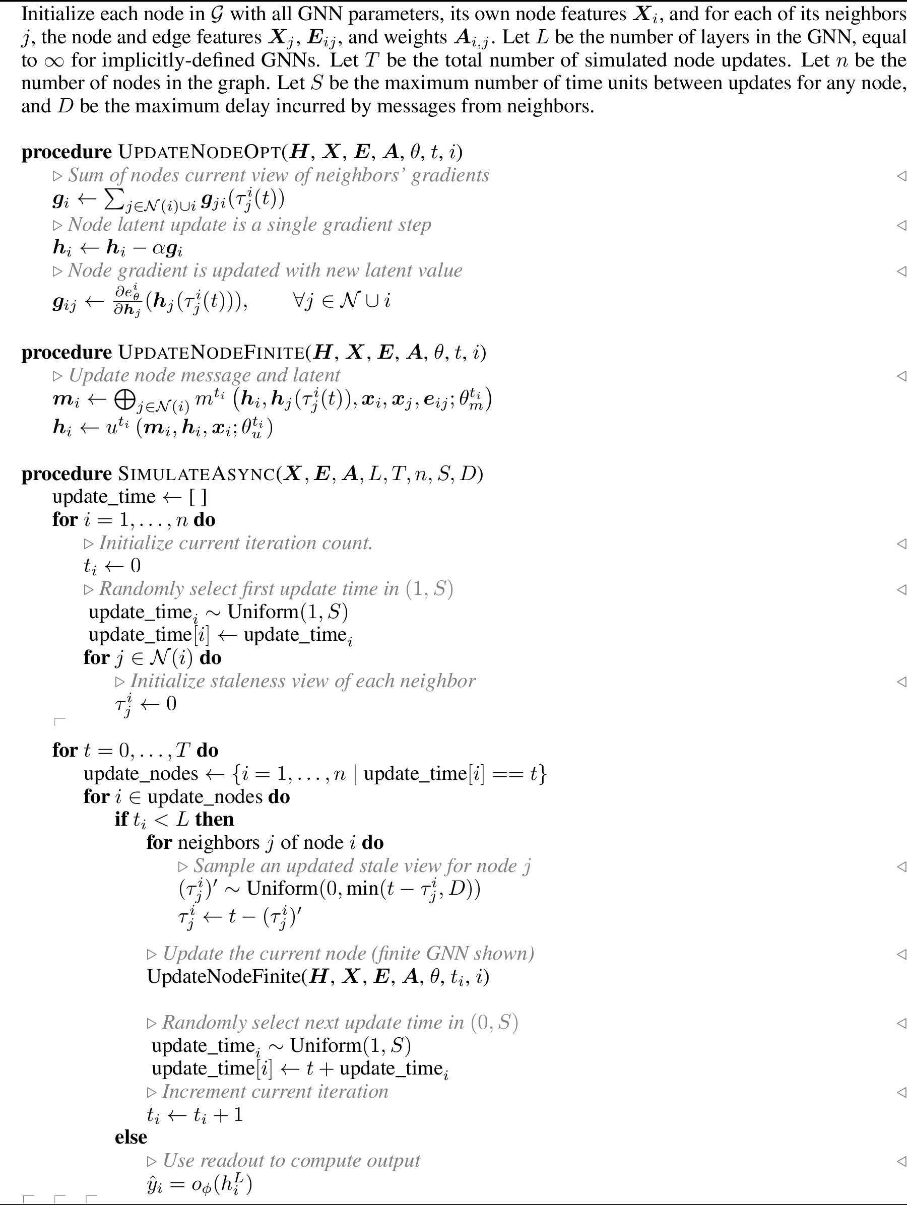 Figure 2: Simulated asynchronous GNN inference