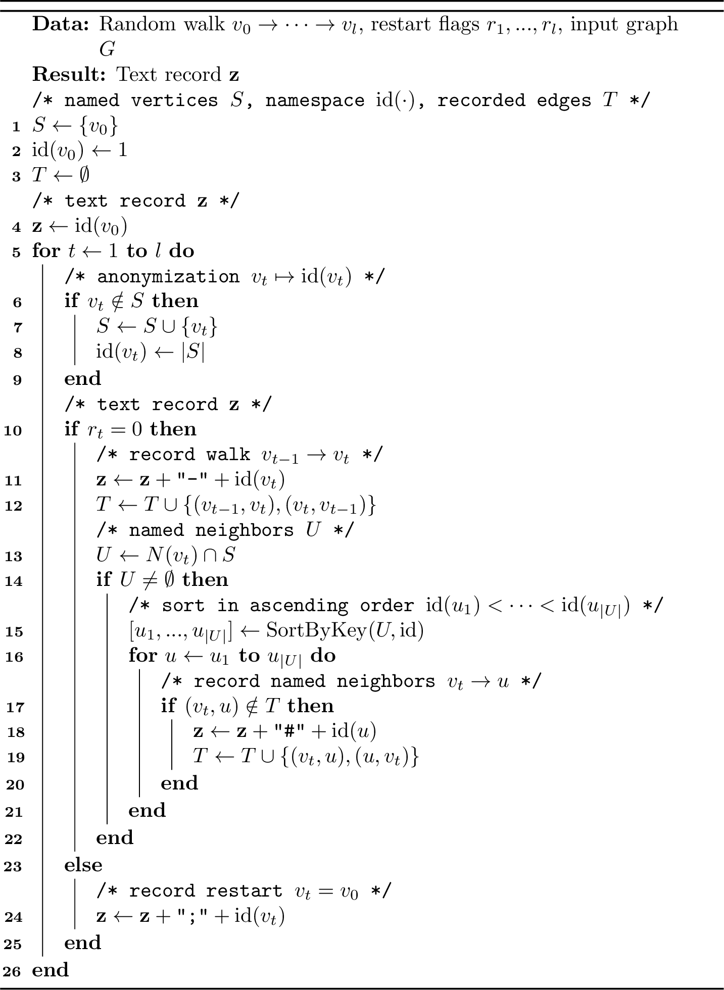 Figure 6: Recording function, using anonymization and named neighbors