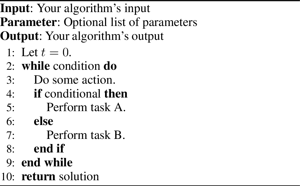 Figure 3: Example algorithm