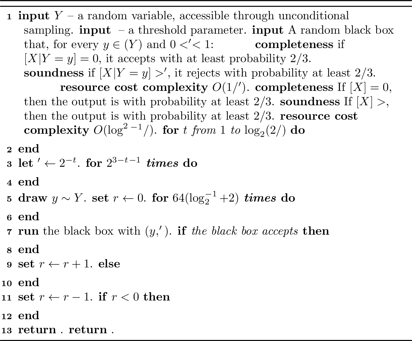 Figure 1: Levin’s work-balance producedure