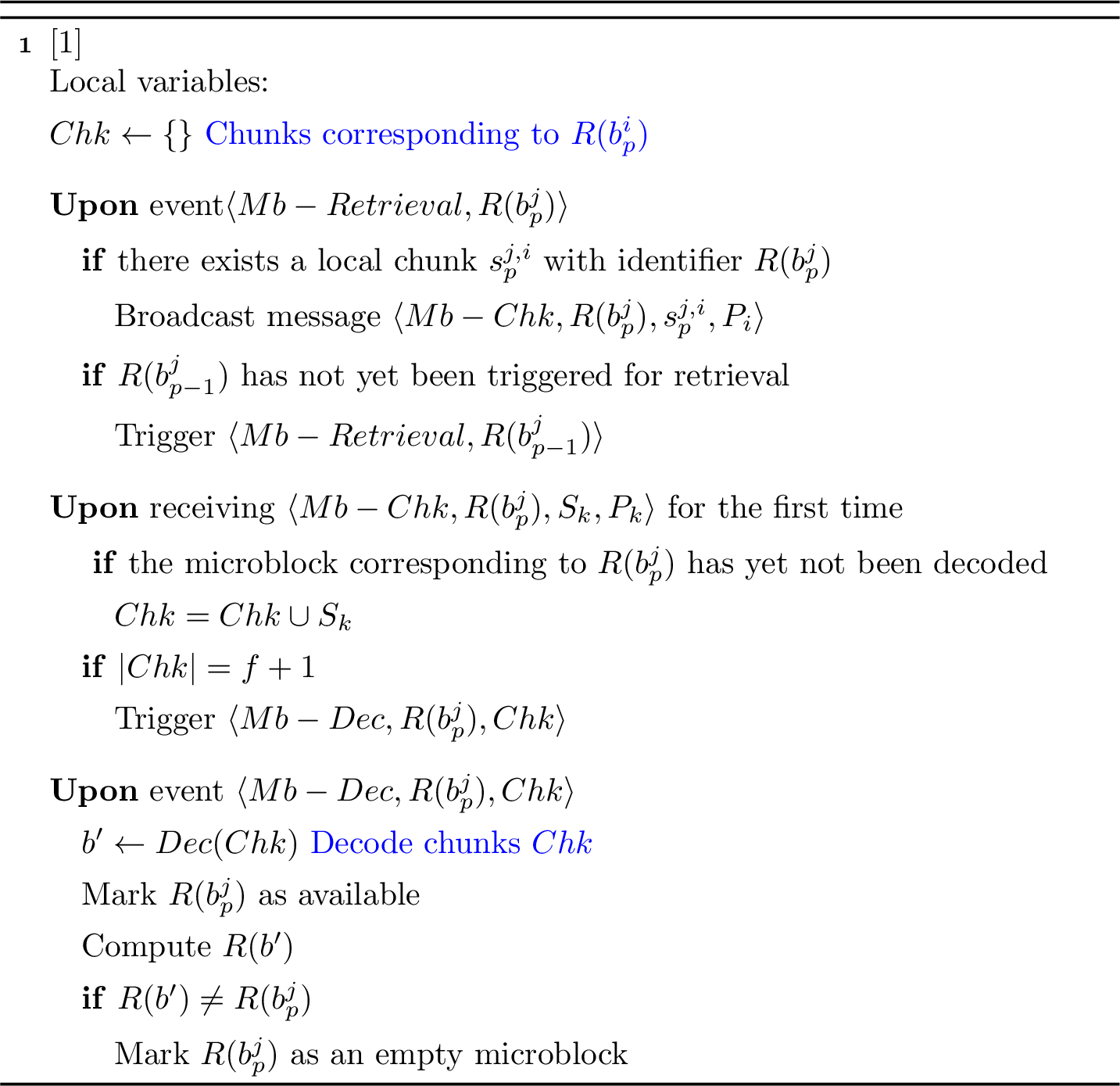 Figure 4: Microblock Retrieval with R(b_p^j) at i