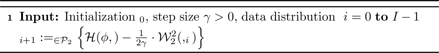 Figure 2: JKO Scheme for Least Favorable Distribution