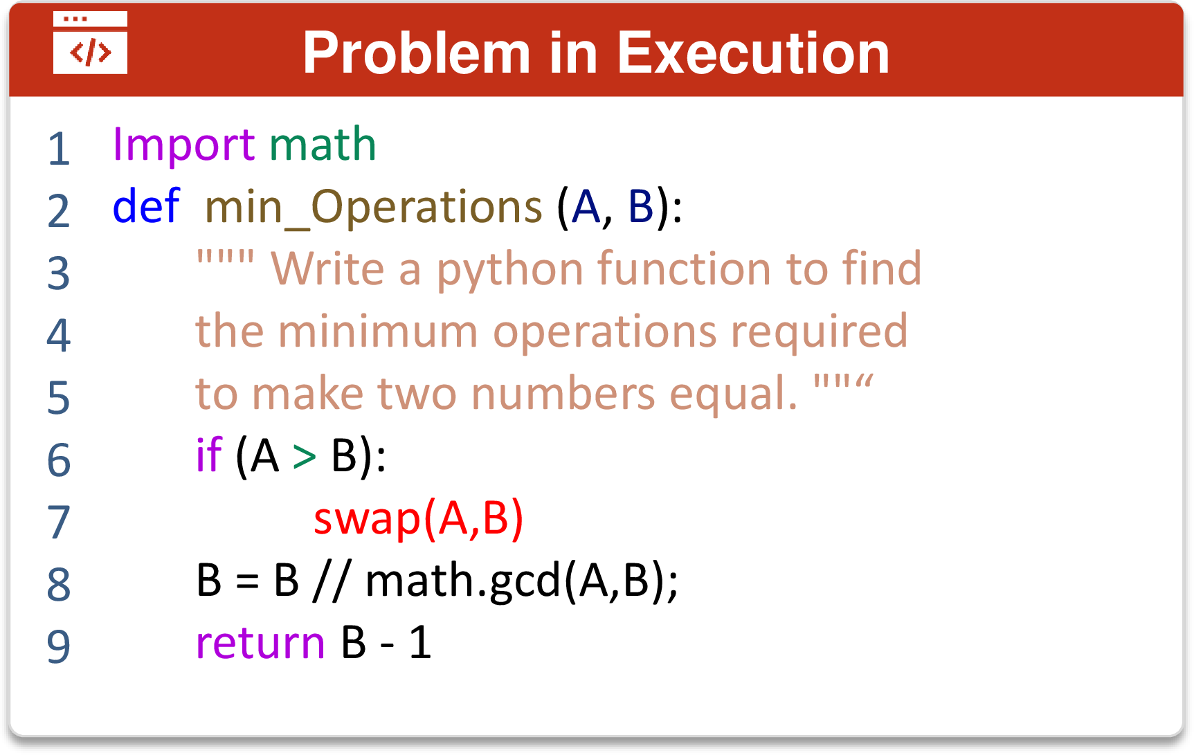 Figure 25: An Example from MBPP  [8] that failed to be executed.