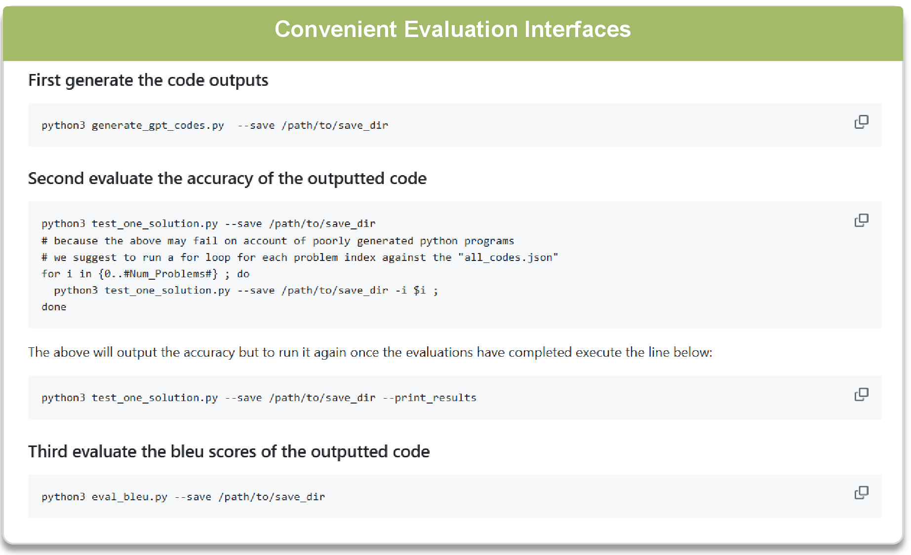 Figure 58: A Good Example of Easy-to-Read README in Benchmark Release from APPS [60].