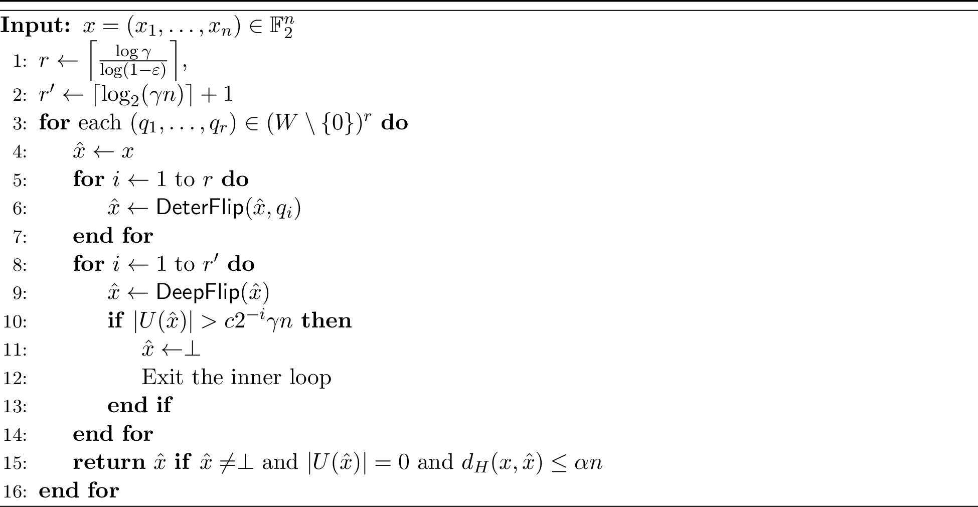 Figure 5: \mathsf{MainDecode}(x)