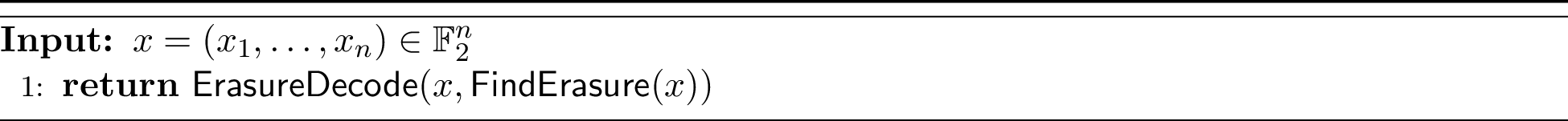 Figure 13: \mathsf{MainDecode}(x)