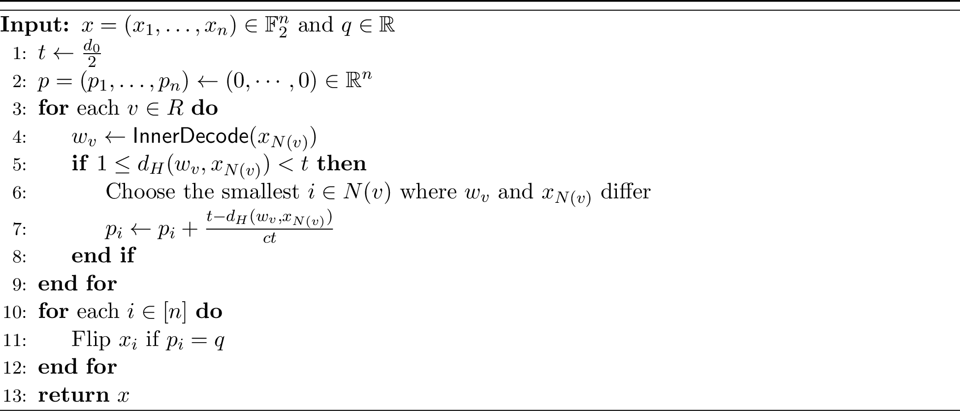 Figure 3: \mathsf{DeterFlip}(x,q)