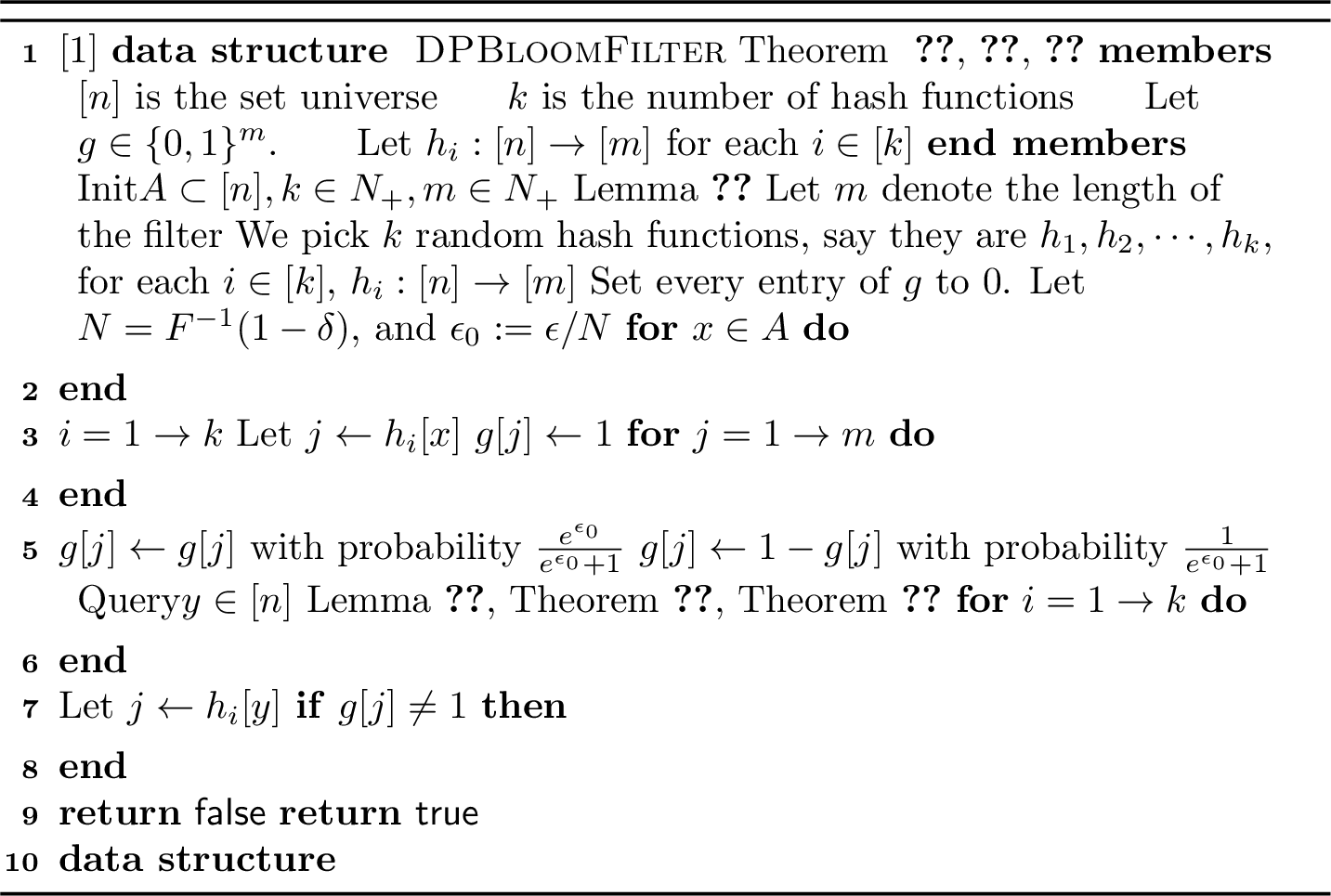 Figure 1: Differentially Private Bloom Filter