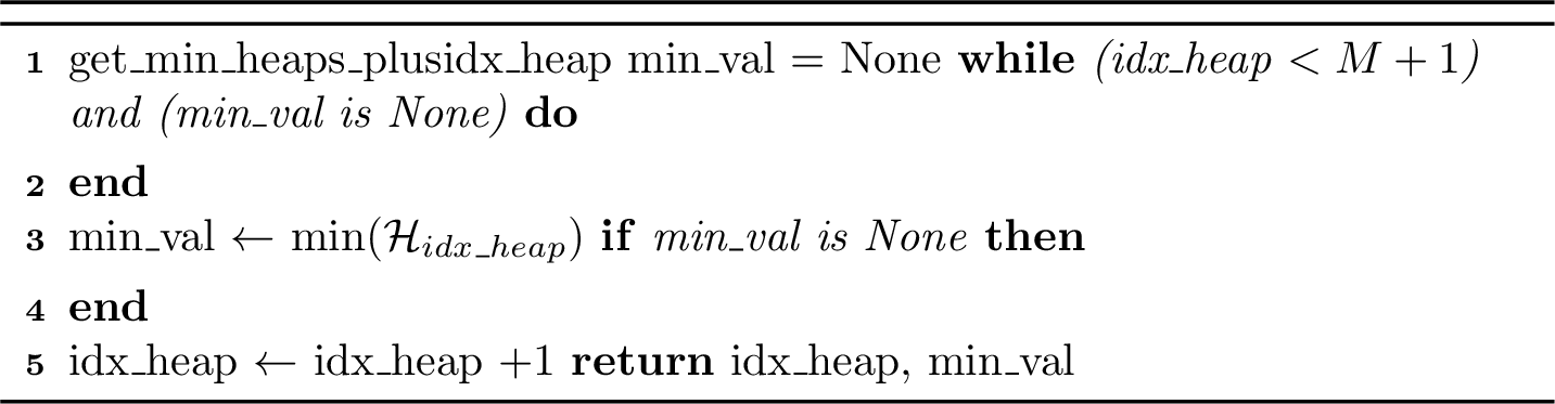 Figure 14: Get min value among heaps above a given index.