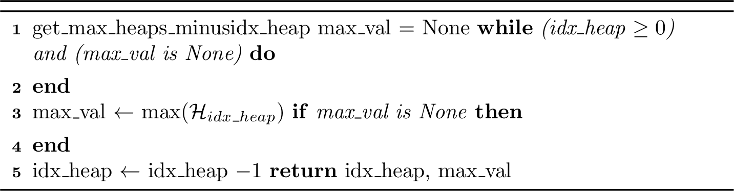 Figure 13: Get max value among heaps below a given index.