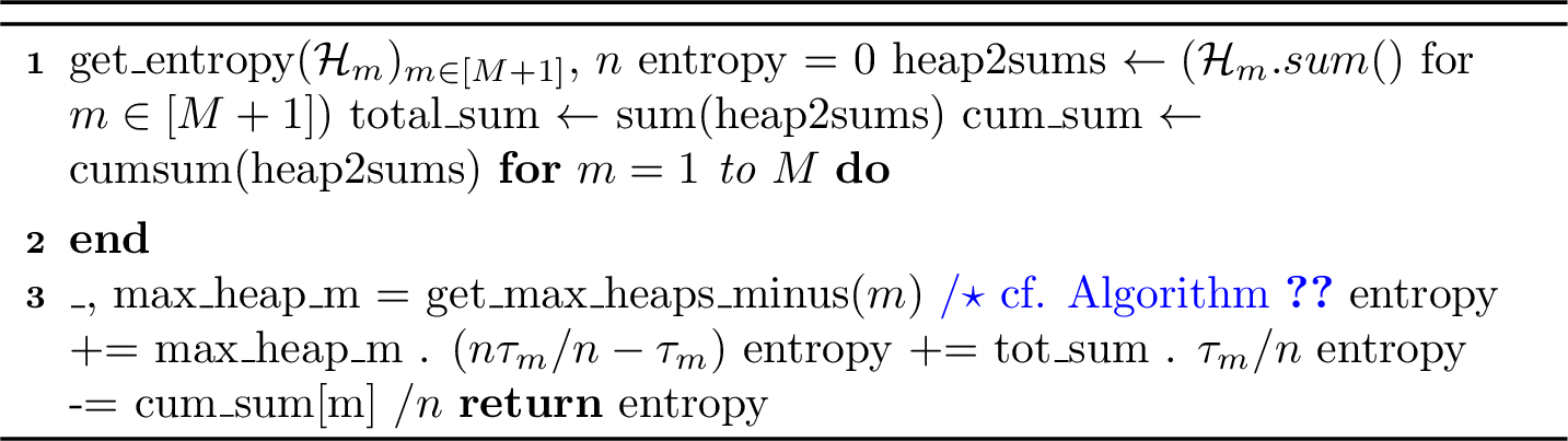 Figure 15: Get current entropy from the min-max heaps.