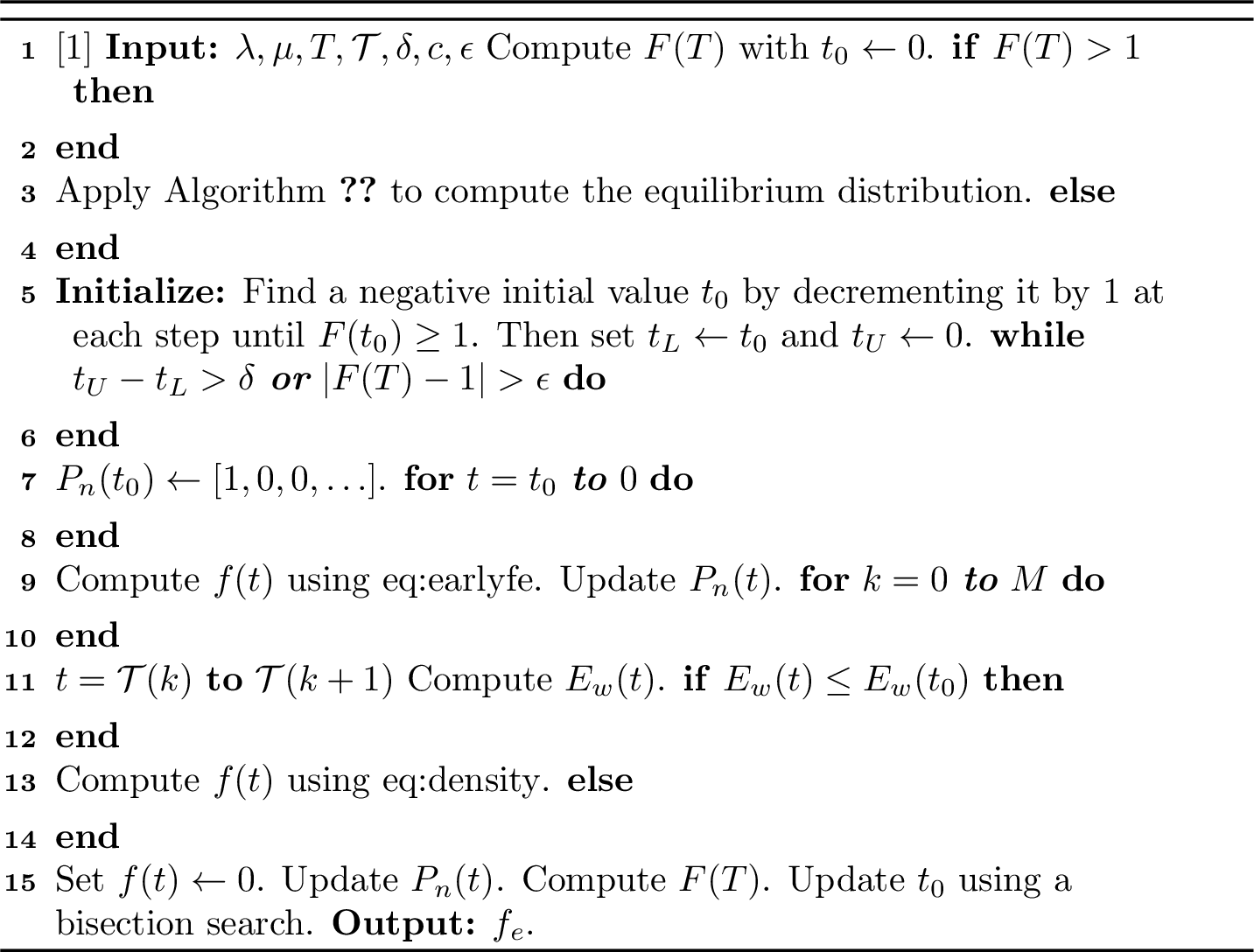 Figure 6: Computation of the Nash equilibrium with early arrivals