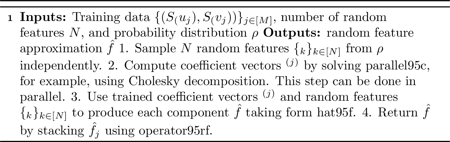 Figure 2: Random Feature Operator Learning - Training