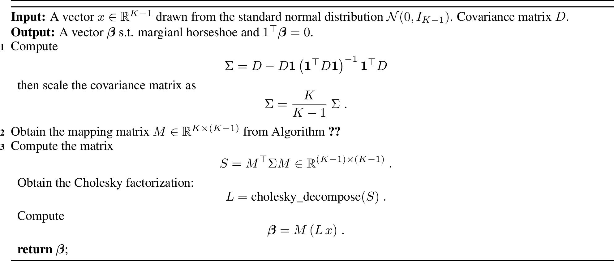 Figure 3: Sample from the sum-to-zero horseshoe prior