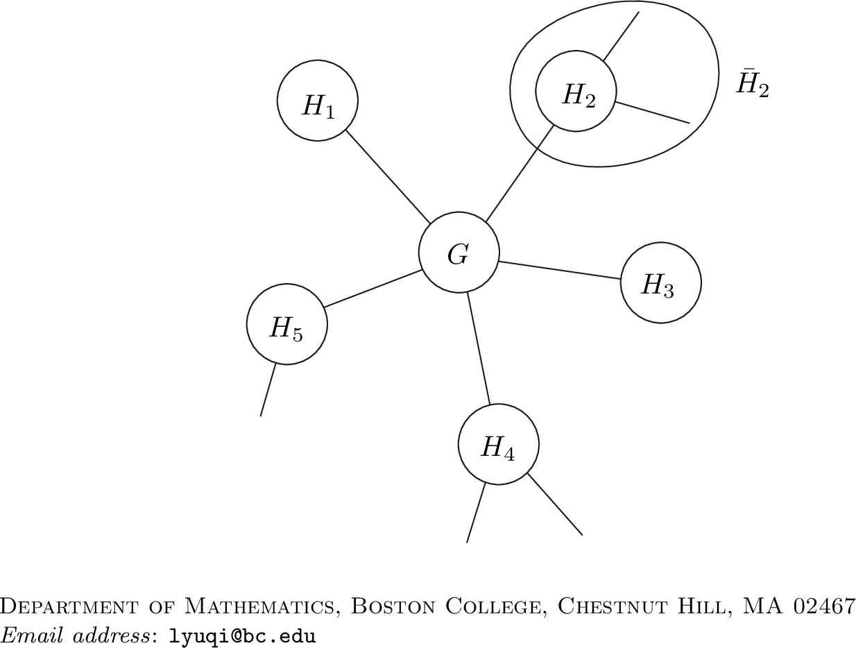 Figure 2: Local picture around the graph manifold piece G