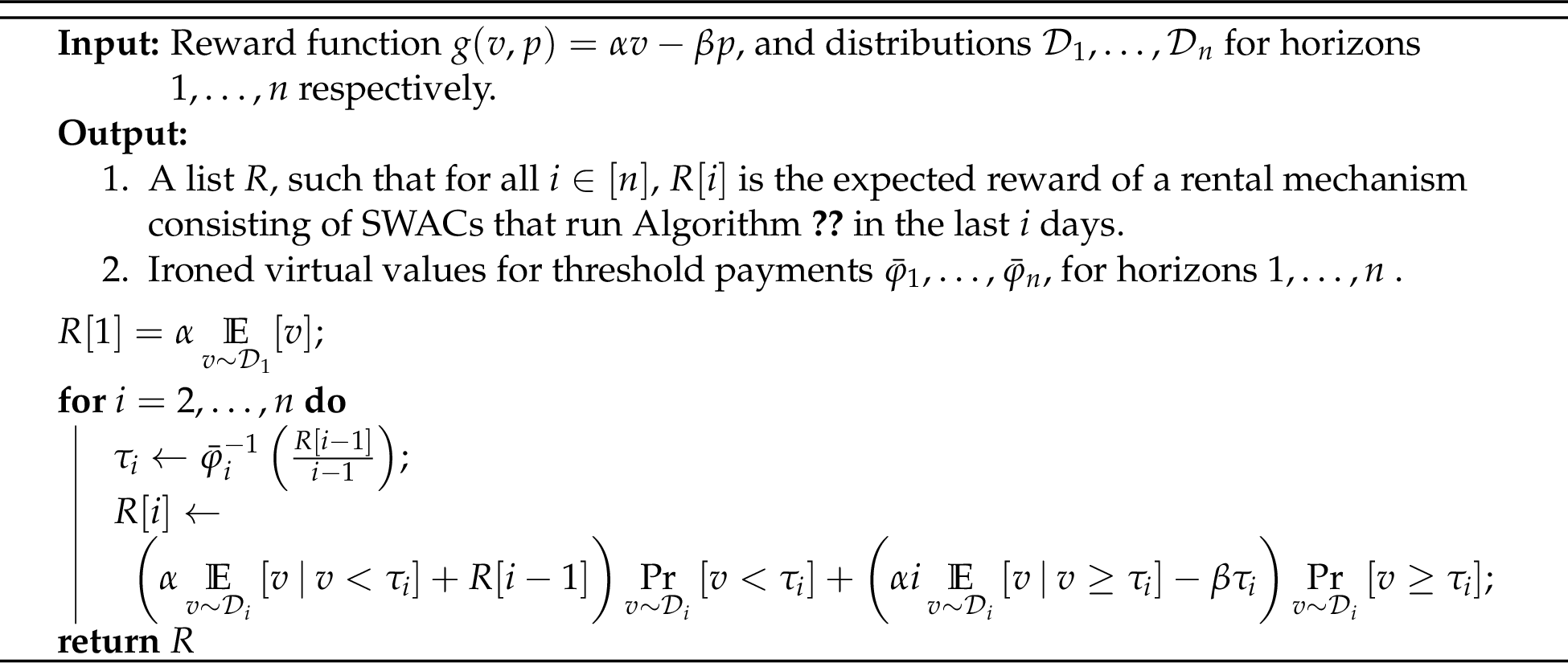 Figure 8: Precomputation for Algorithm 7