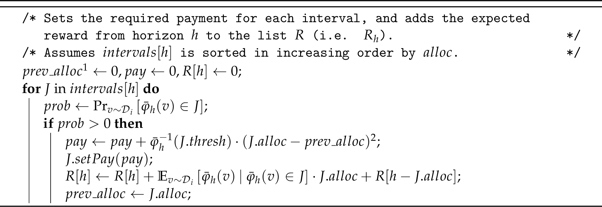 Figure 5: SetPaymentsAndReward(intervals,h,R,\Bar{\varphi}_h)