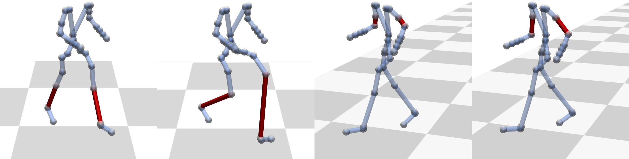 Figure 4: Validation of controllable link-length variations. The red links are the scaled ones with a factor of 2.