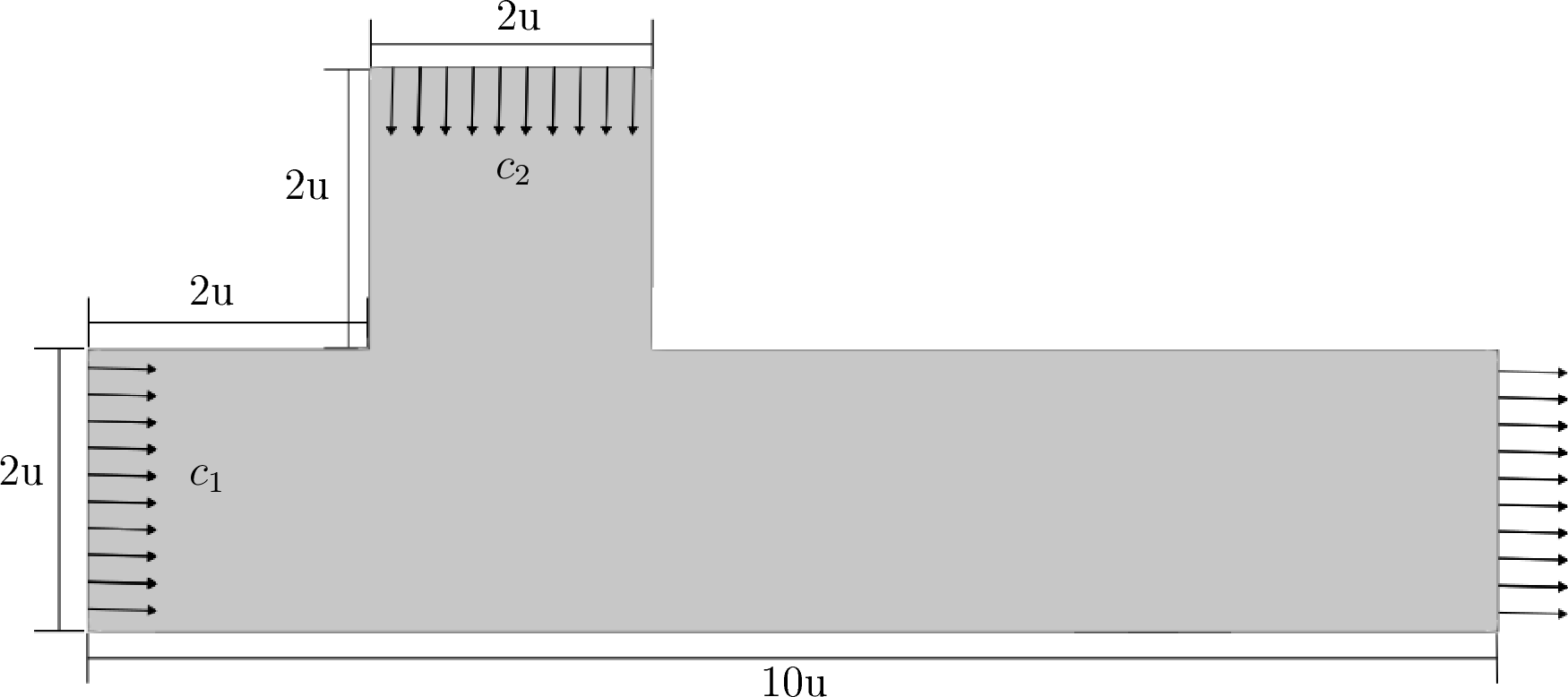 Figure 5: Multi-species example: reactor tunnel