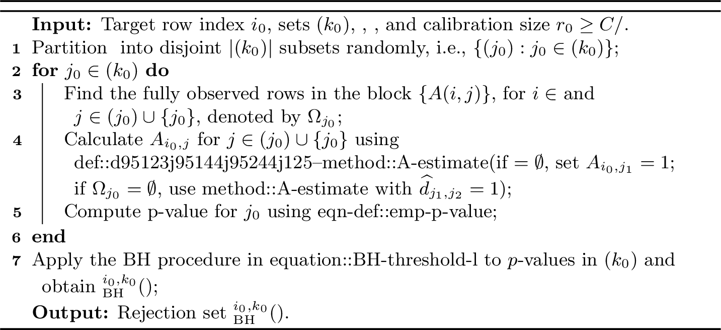 Figure 3: Local test for 9 with FDR control