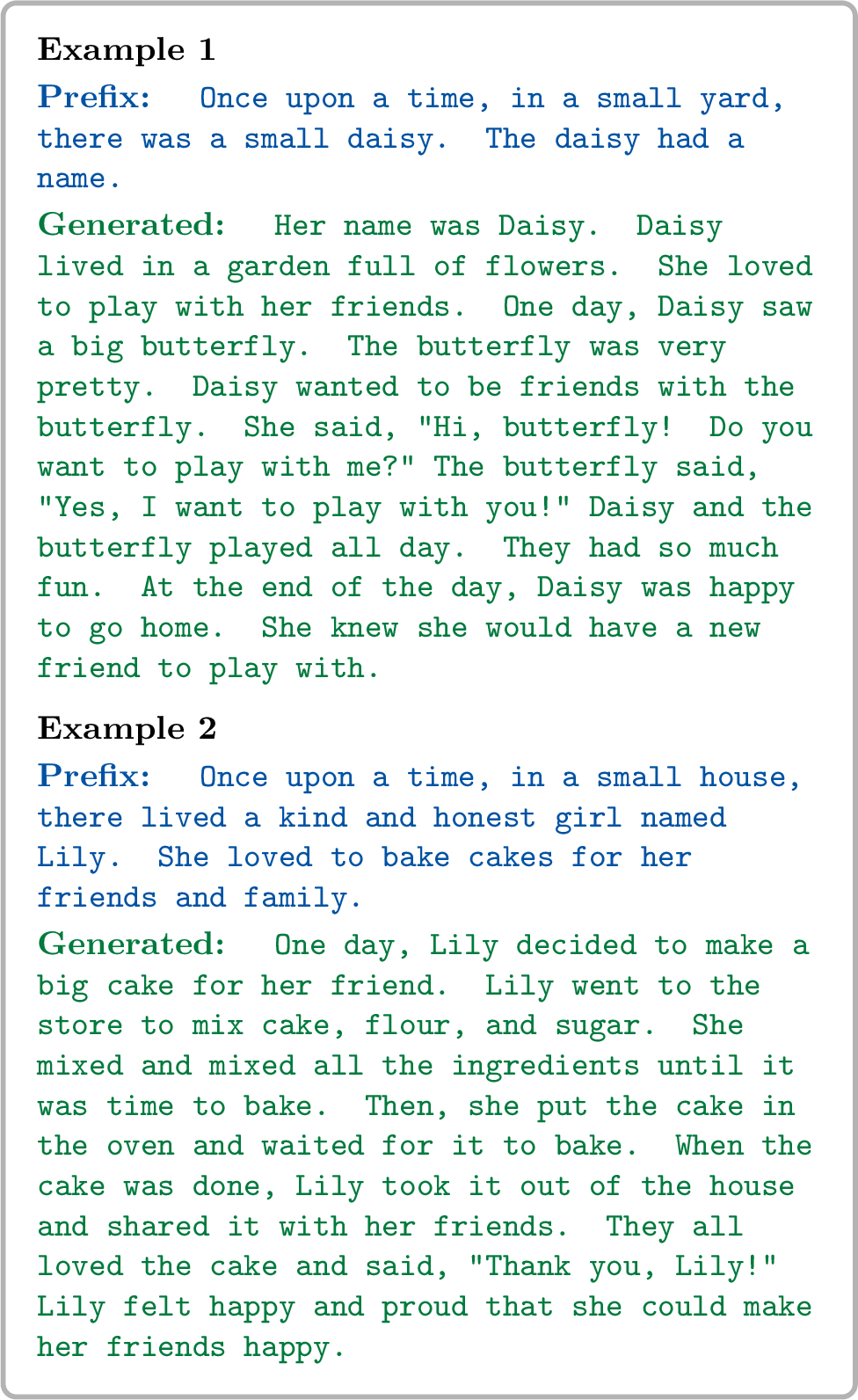 Figure 2: Examples of texts generated by SONAR-LLM 900 M.