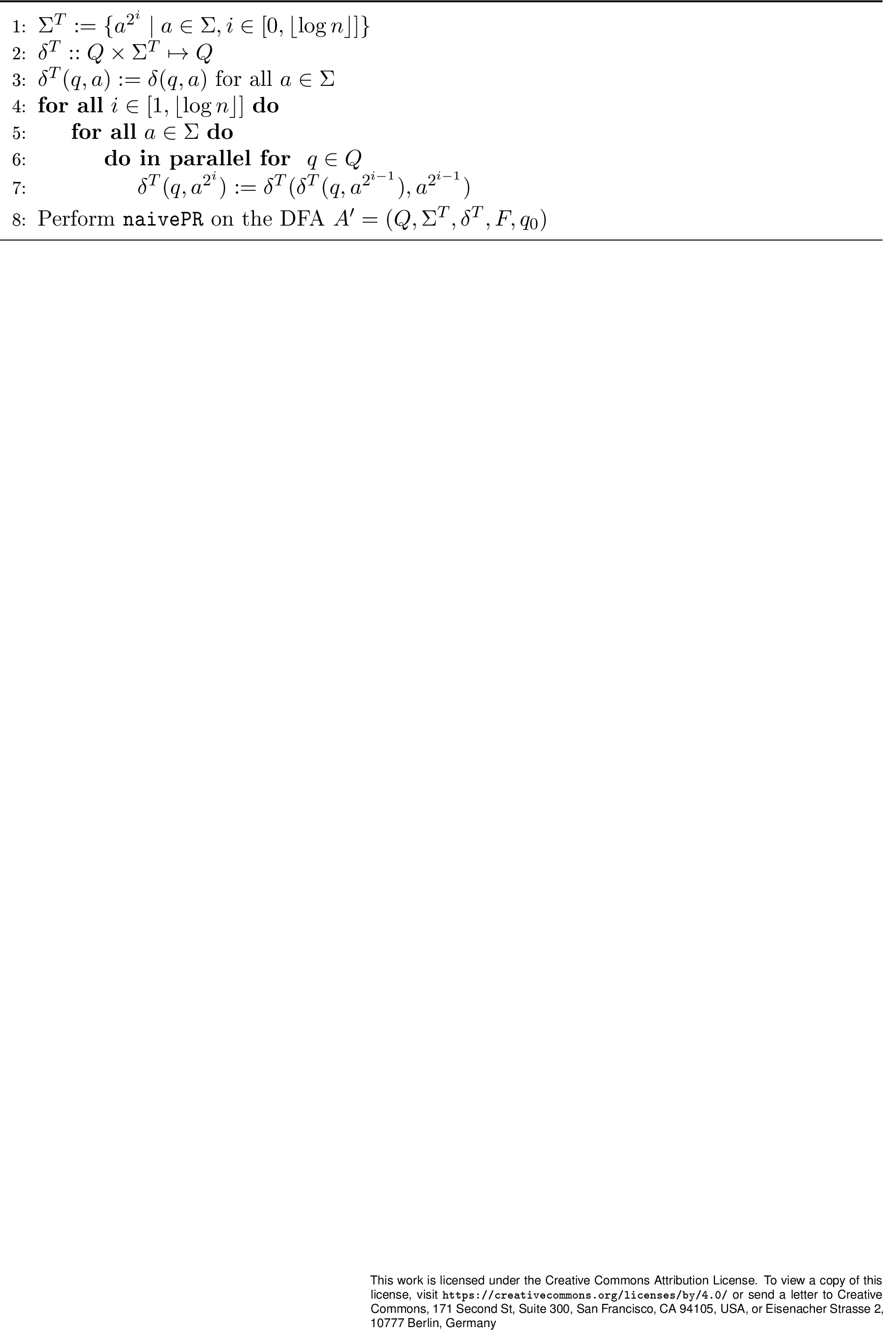 Figure 5: Parallel partition refinement with transitive closure \mathtt{transPR}