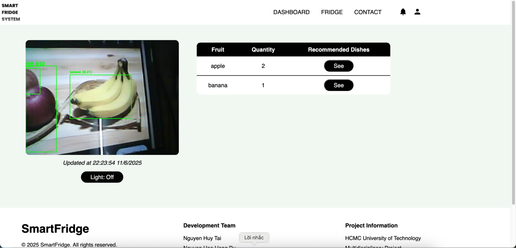 Figure 11: The website page displays the real-time object detection with ESP32-CAM