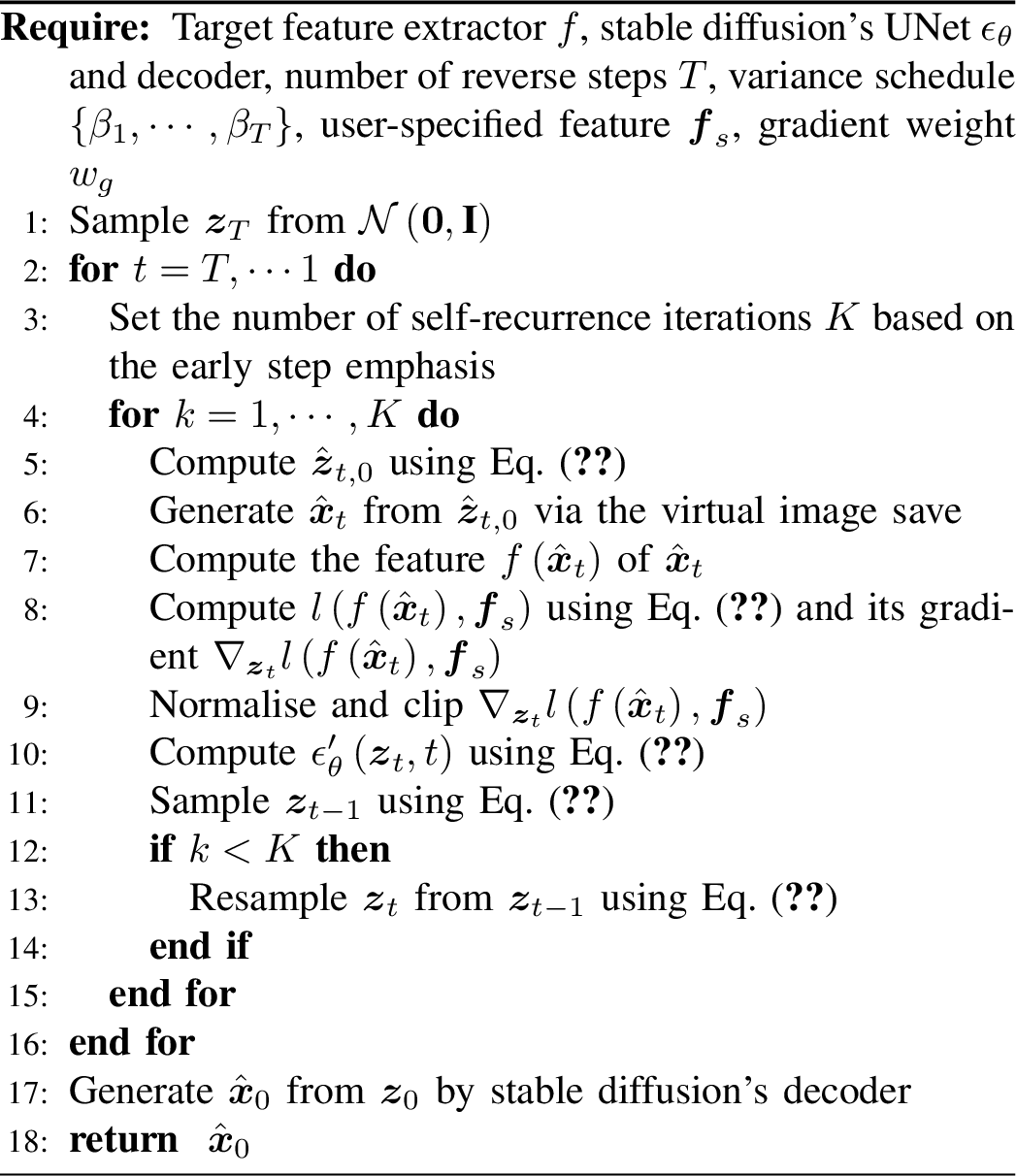 Figure 2: Image generation guided to generate an image whose feature closely matches a user-specified one
