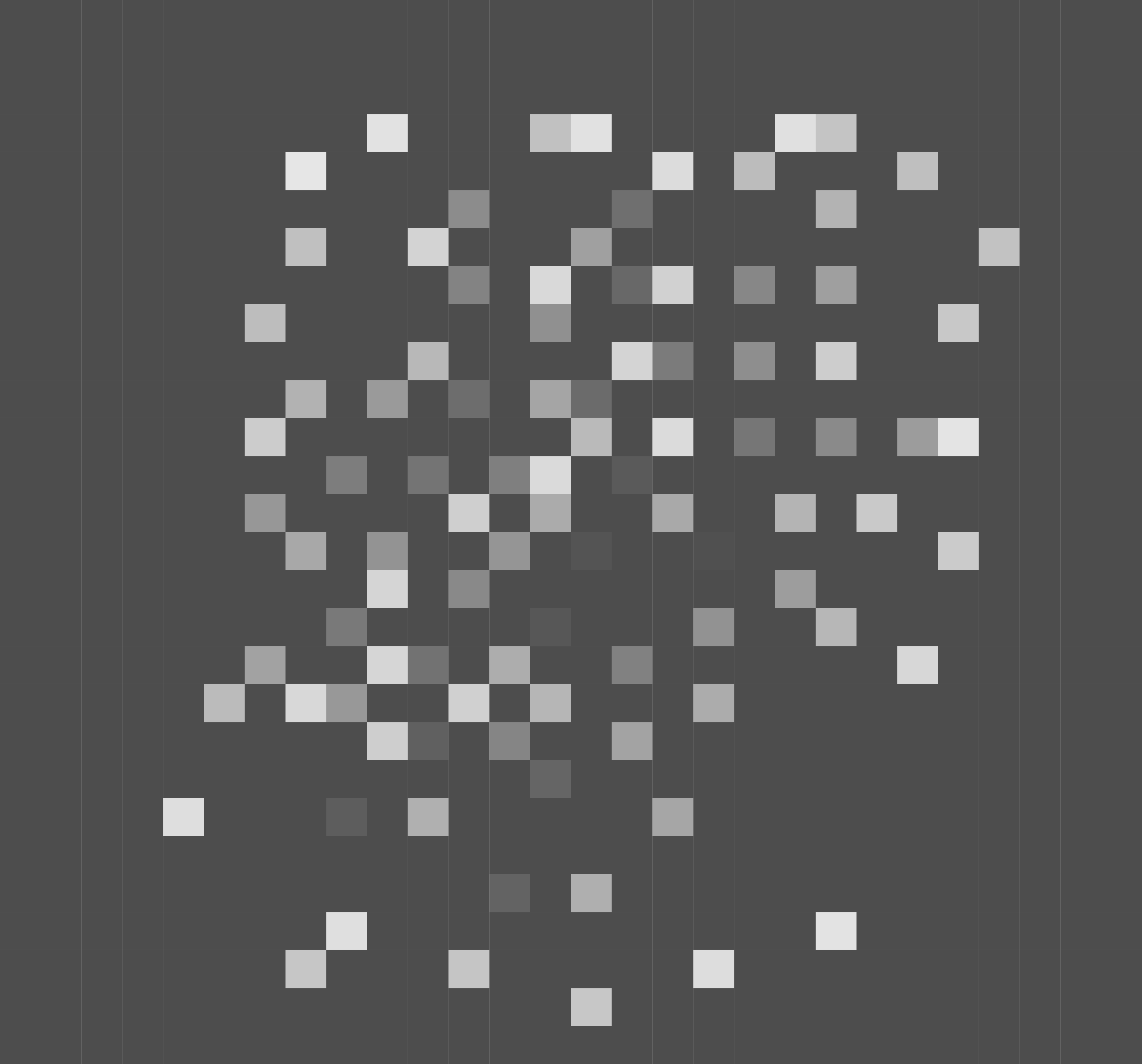 Figure 2: Illustration of the pixels selected by psicor feature selection. The brighter the pixels the earlier they have been selected.