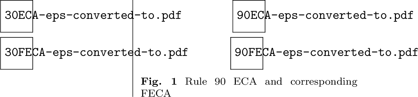 Figure 3: Rule 30 ECA and corresponding FECA.
