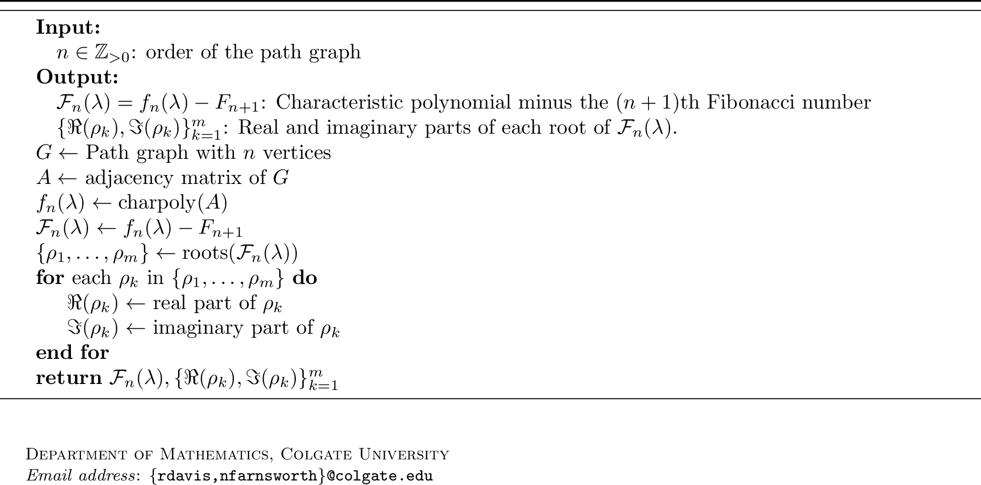 Figure 1: Characteristic Polynomial with Fibonacci Adjustment and Root Computation