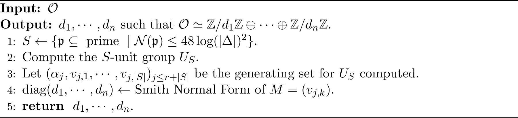 Figure 3: Ideal class group of \mathcal{O}