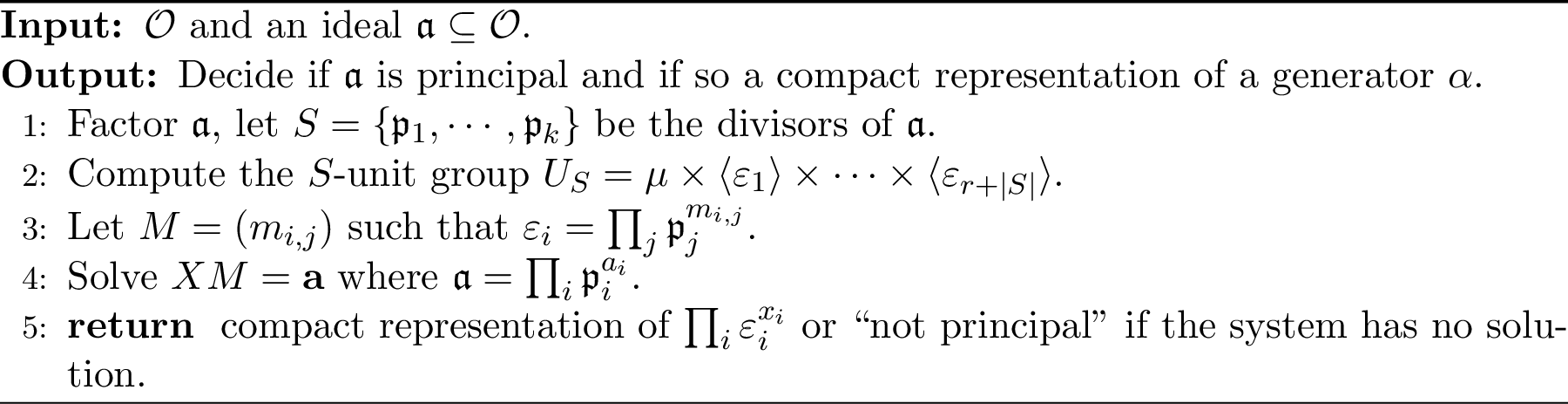 Figure 4: Principal ideal problem