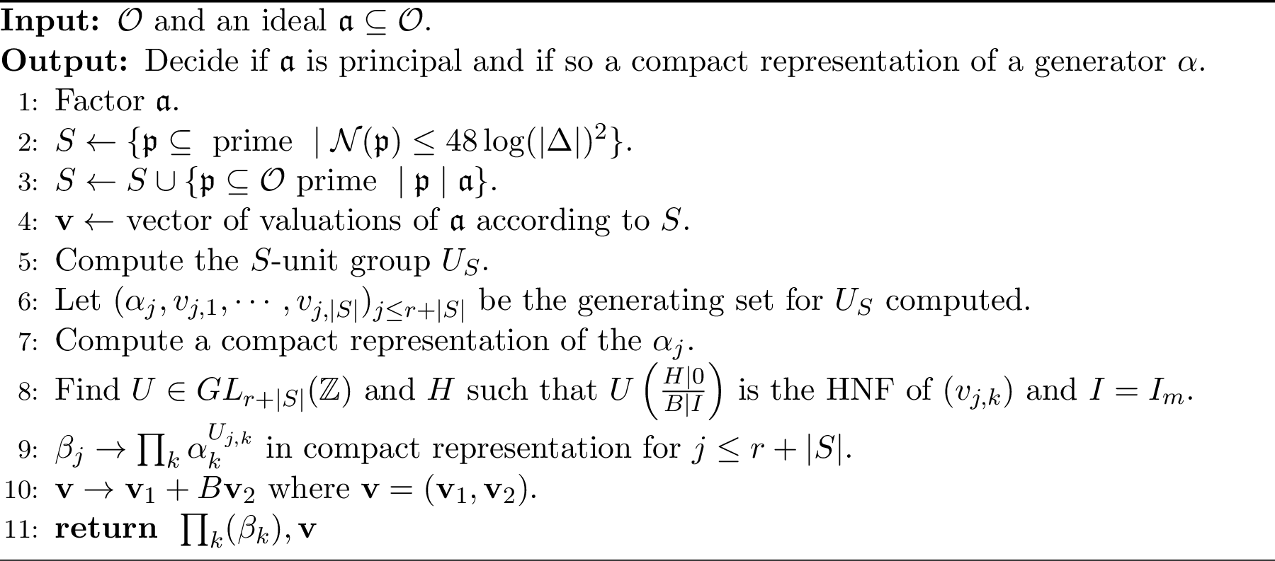 Figure 5: Ideal class decomposition